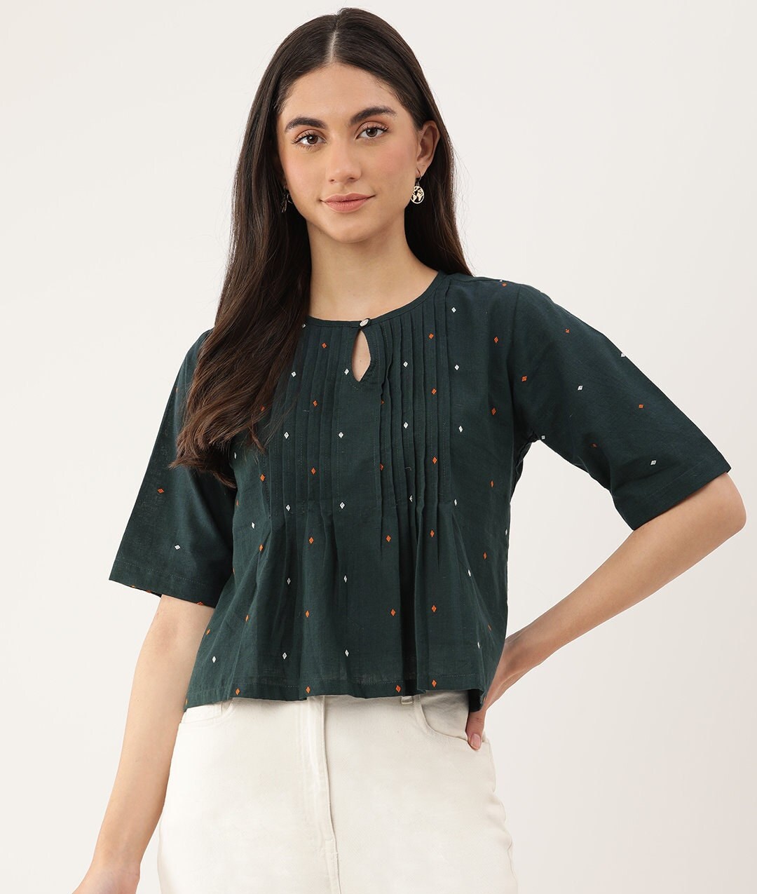 Jacquard Crop Top - Etsy