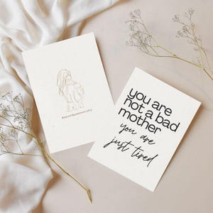 Non sei una cattiva mamma, sei solo stanca, biglietto di incoraggiamento per le mamme / Supporto post-partum / Biglietto di promemoria delicato / Regalo per la maternità
