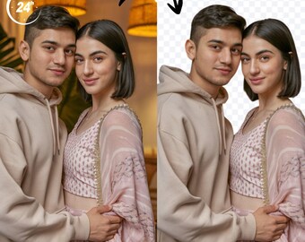 Professionell borttagning av fotobakgrund - Transparent PNG (digital nedladdning)