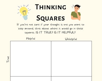 Thinking Squares Worksheet