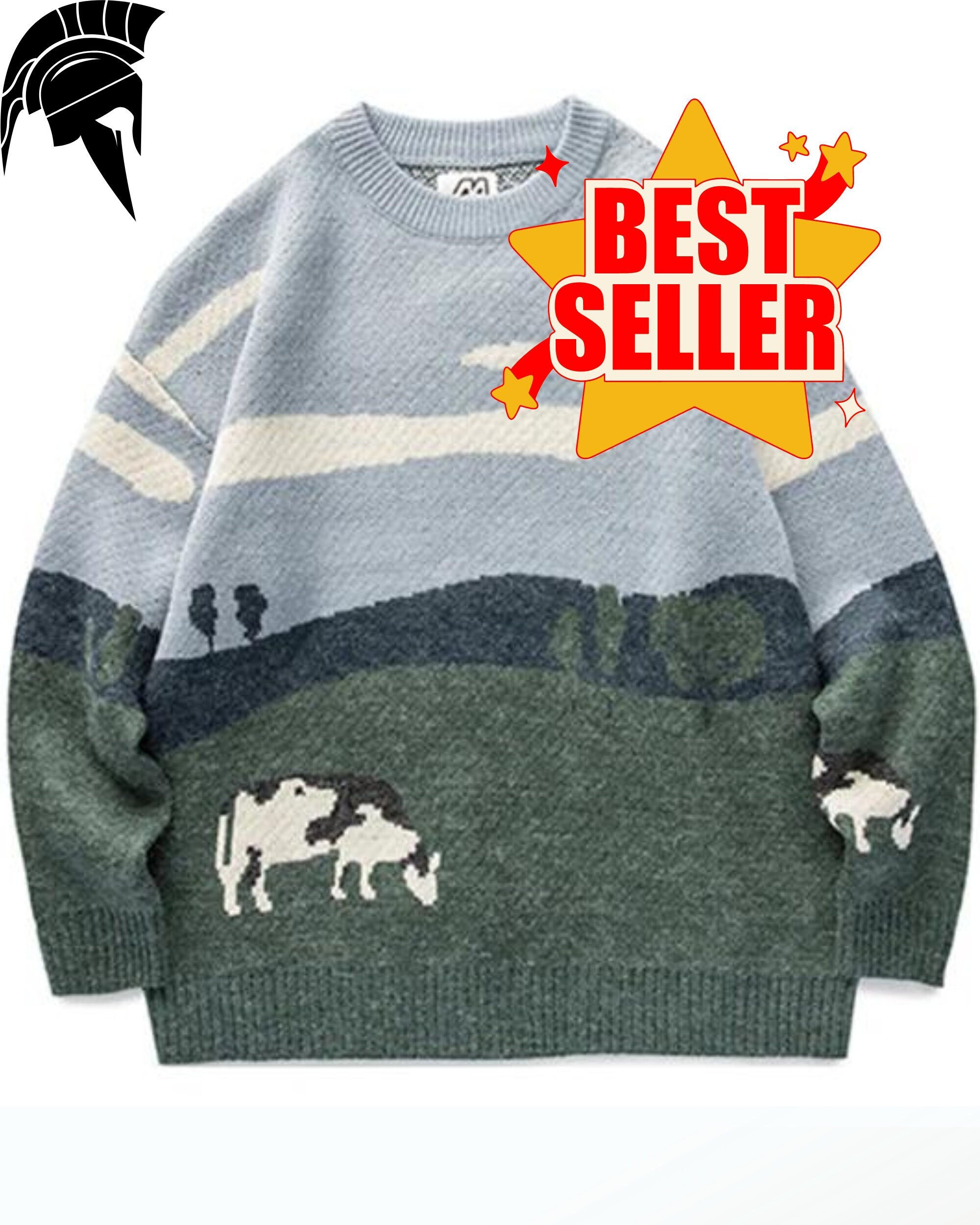 Vintage Cow Sweater - Etsy