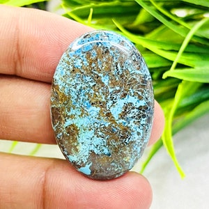 Natural Azurite Gemstone Oval Shape Azurite Cabochon Fully Polished Azurite Handmade Gemstone Making Pendent & Jewelry.