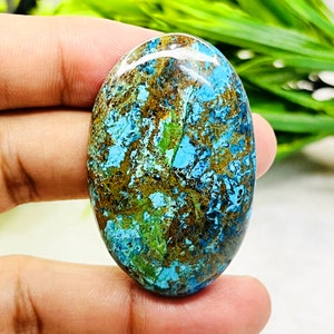 Natural Azurite Gemstone Oval Shape Azurite Cabochon Fully Polished Azurite Handmade Gemstone Making Pendent & Jewelry.
