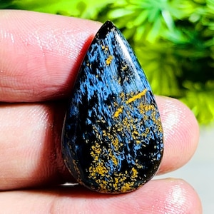 Natural Pietersite Gemstone Top Quality Designer Fire Play Rare Pietersite DIY-ART-CRAFTS  Pear Pendant Necklace Gemstone For Jewelry Making