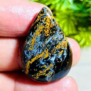 Natural Pietersite Gemstone Top Quality Designer Fire Play Rare Pietersite DIY-ART-CRAFTS  Pear Pendant Necklace Gemstone For Jewelry Making