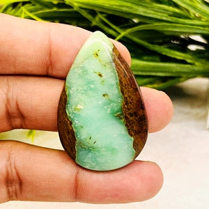 Natural Chrysoprase Gemstone Loose stone Top Quality handmade Chrysoprase Cabochons Pear Chrysoprase Gemstone Making For Jewelry.