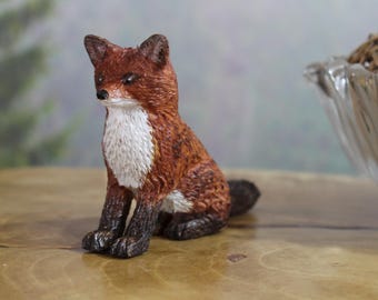 キツネの木彫りのキツネ - Etsy 日本