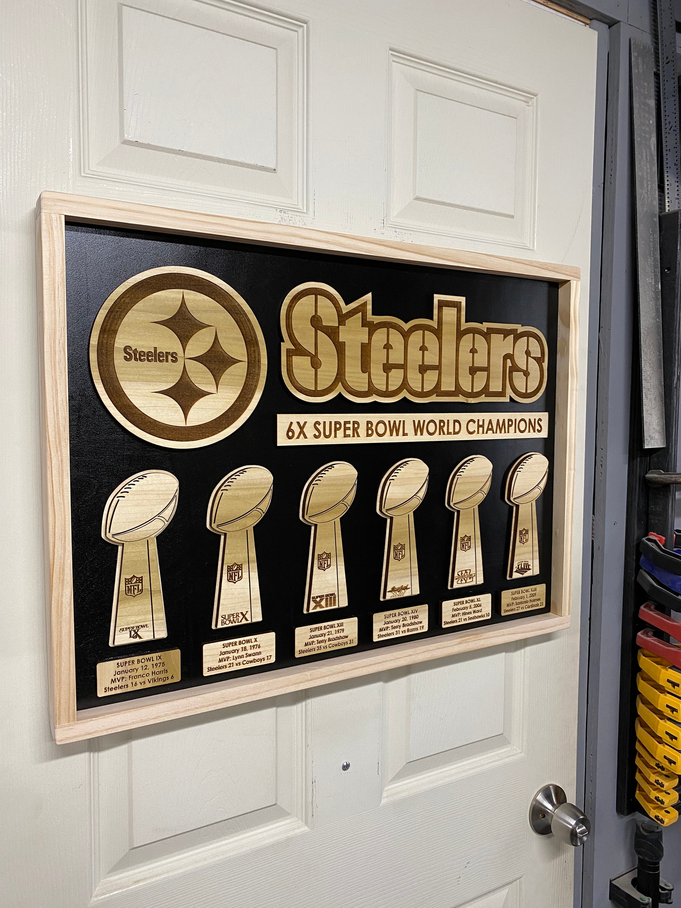 Pittsburgh Steelers Super Bowl Trophy Sign - Etsy
