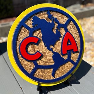 12” Club America sign with Aztec Calendar