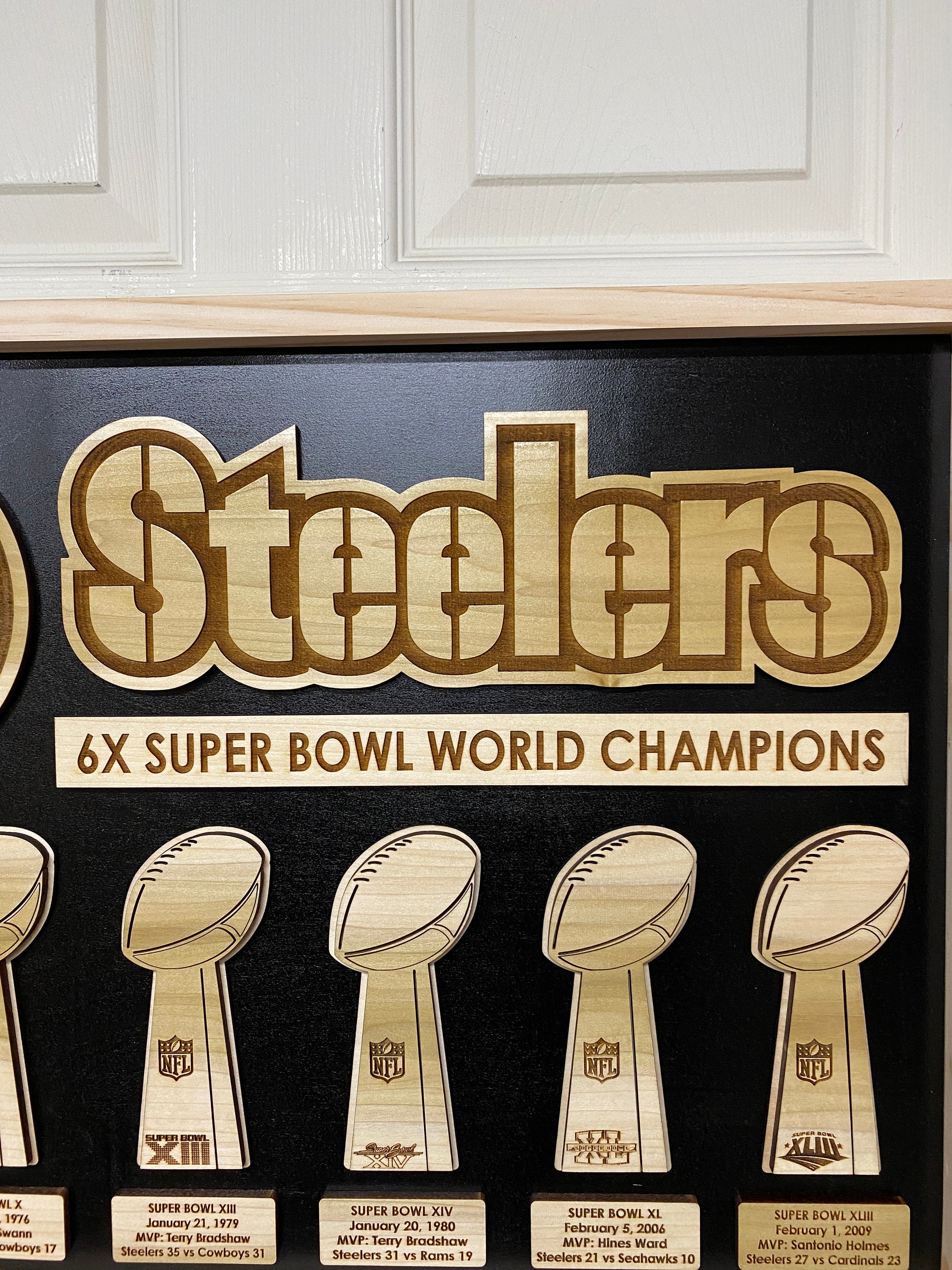 Pittsburgh Steelers Super Bowl Trophy Sign - Etsy