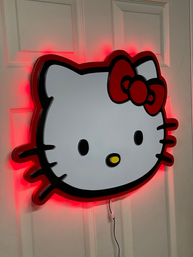 Hello Kitty Led Sign - Etsy