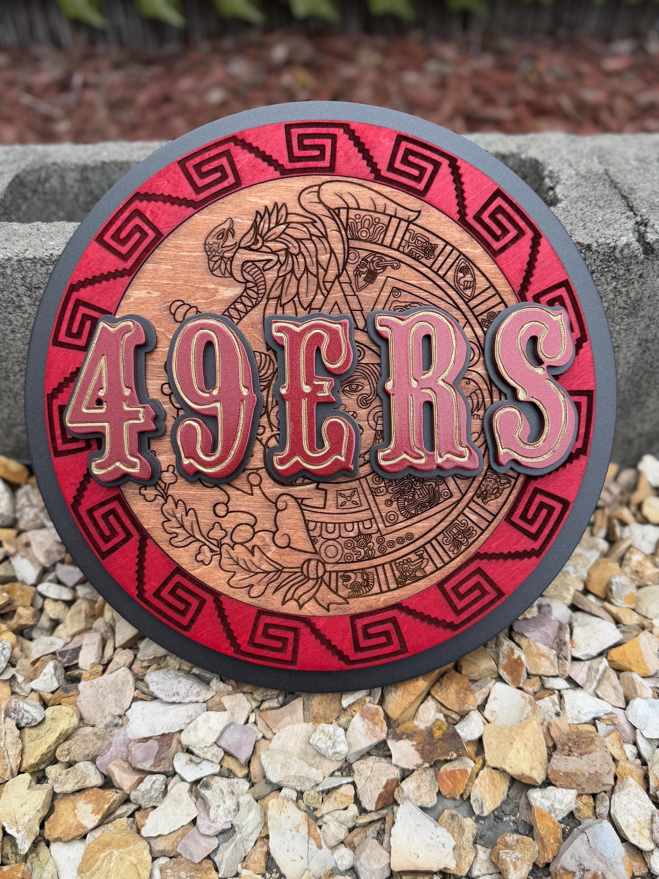 12” 49ers Font on Aztec Calendar - Etsy