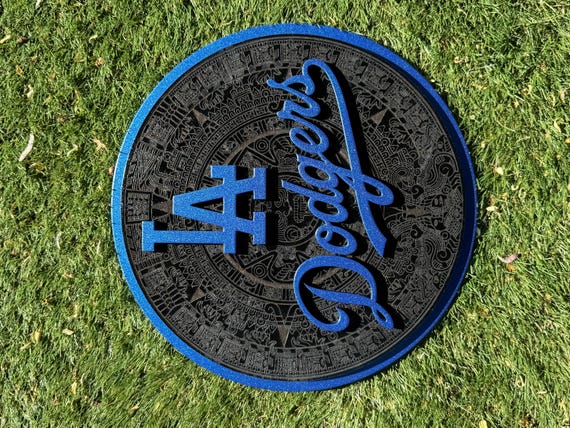 12” LA Dodger's Logo on Aztec Calendar - Etsy