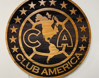15” Club America wood sign