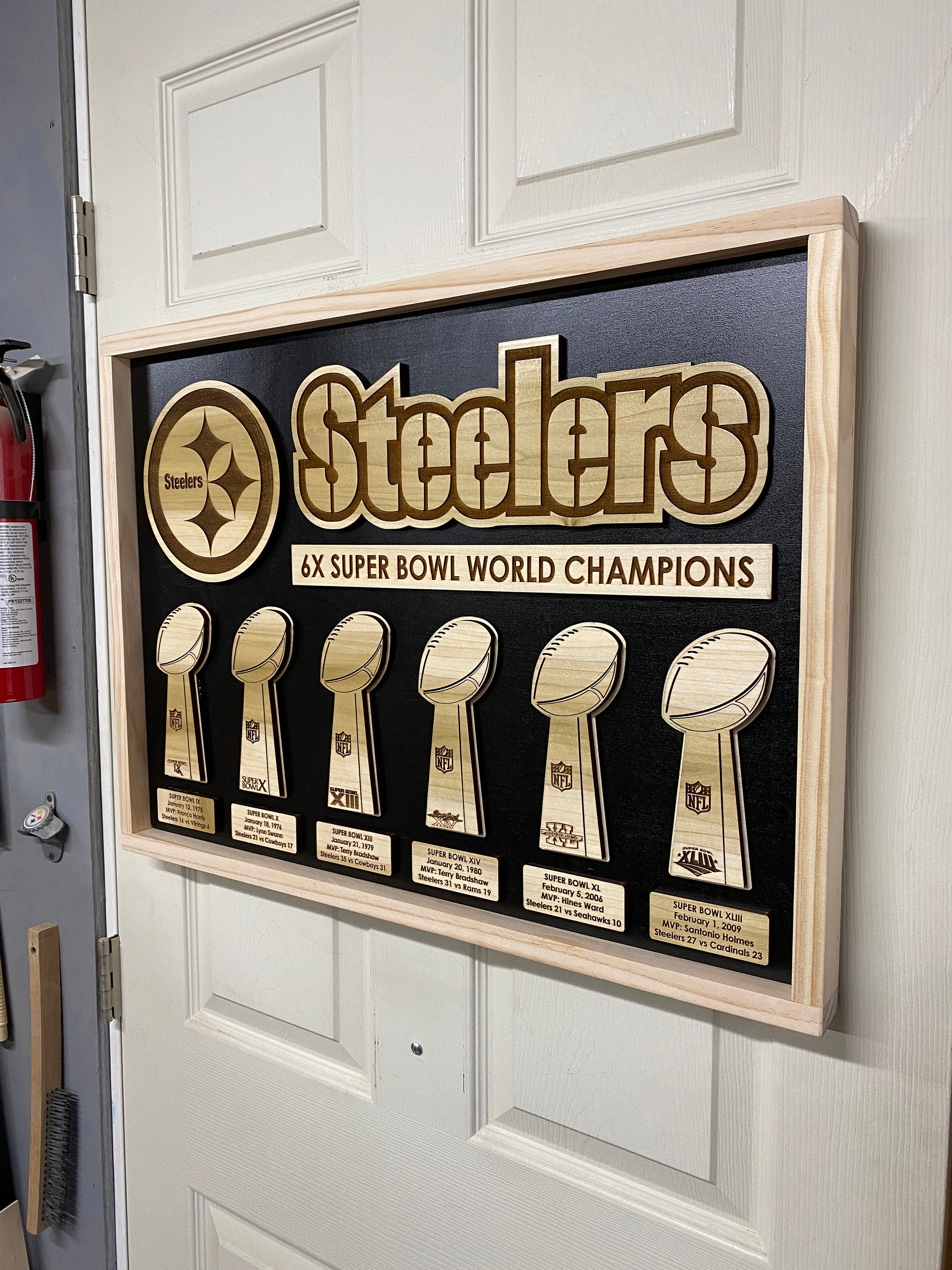 Pittsburgh Steelers Super Bowl Trophy Sign - Etsy
