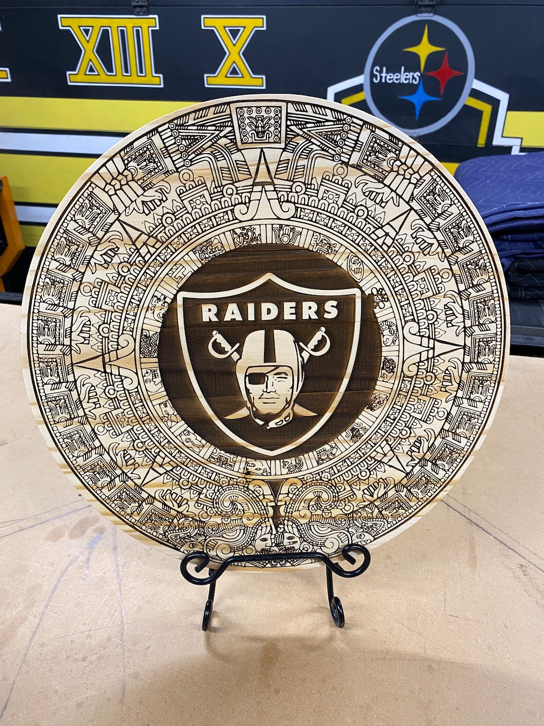 Raiders Aztec Calendar Etsy Raiders Aztec Calendar Etsy