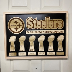 Pittsburgh Steelers Super Bowl Trophy Sign