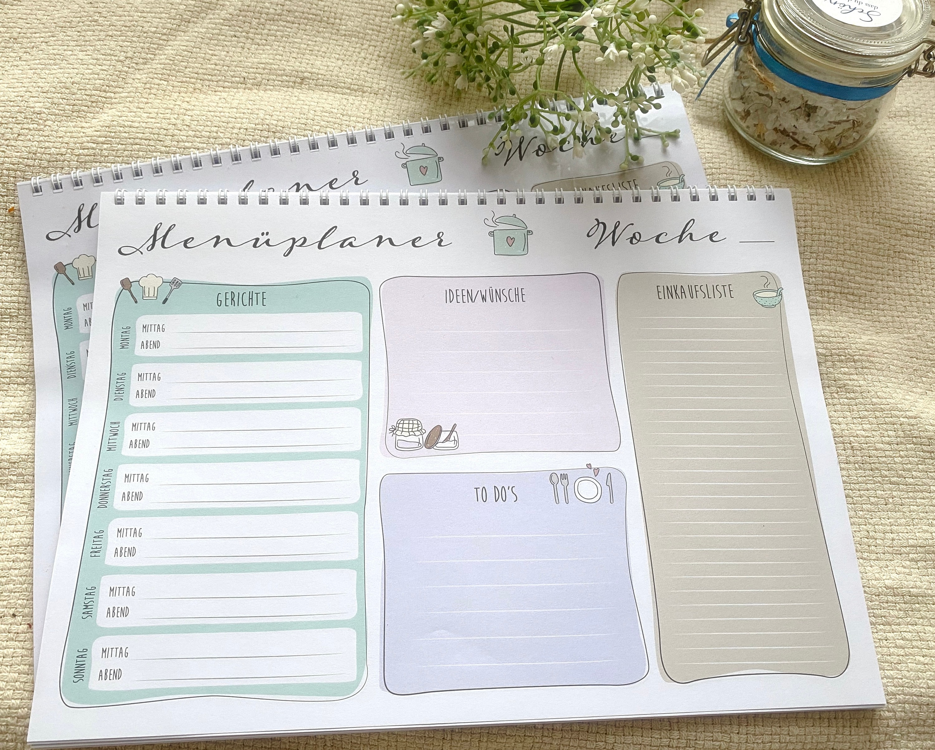 Menu Planner Weekly Planner Print Template Download to Print A4 Notepad ...