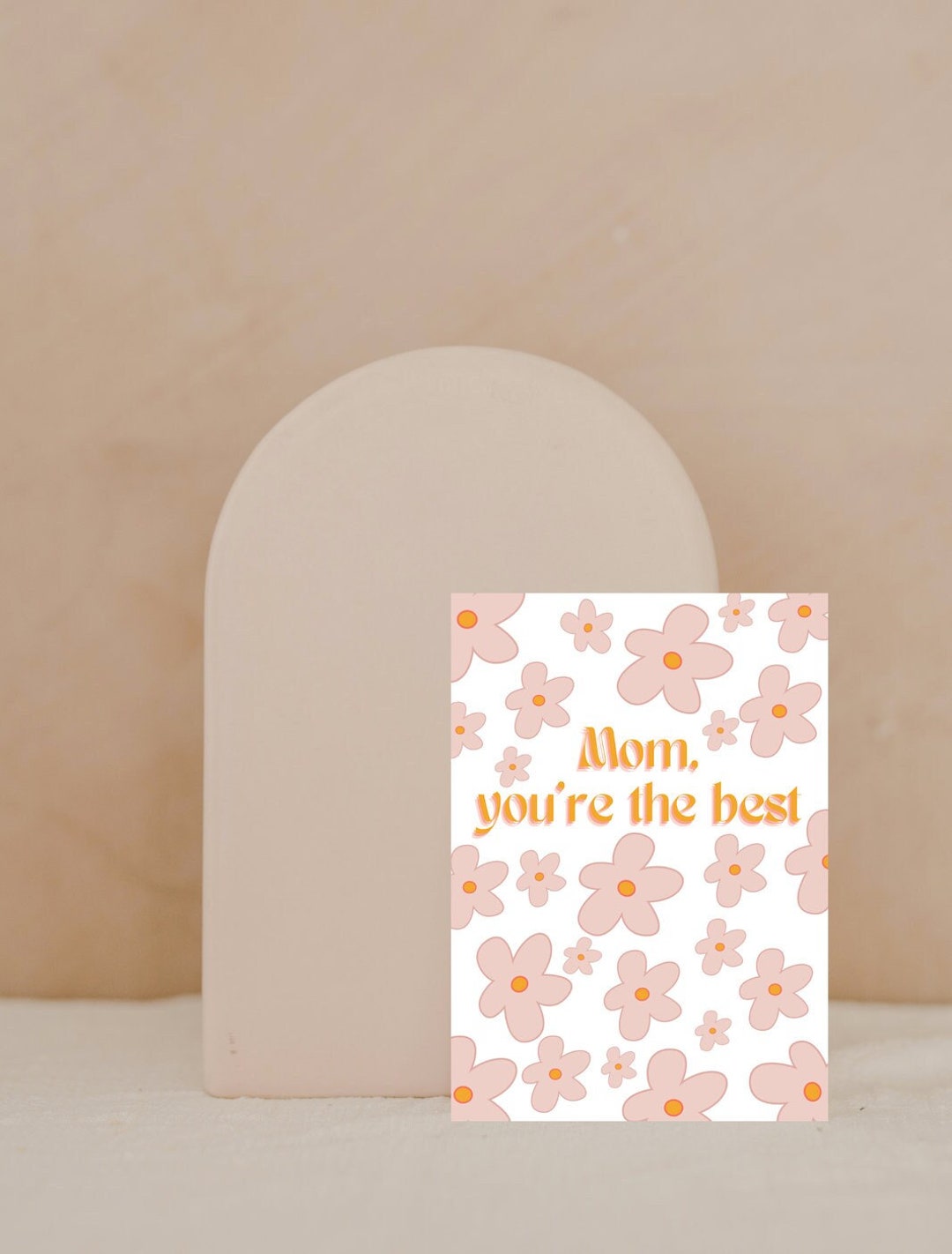 Retro Mothers Day Card Mothers Day Gift Mothers Day Card From Kids Gift