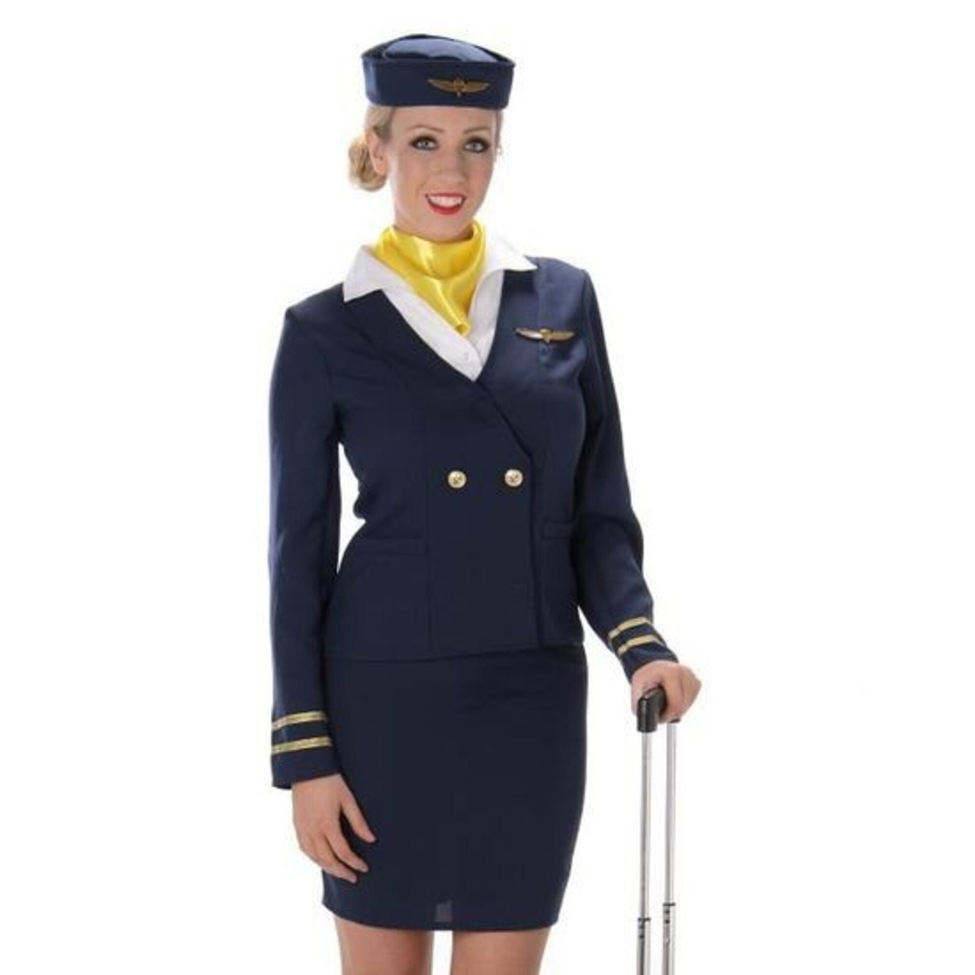 Blue Flight Attendant Costume — free download