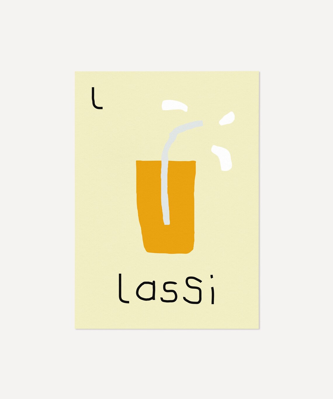 Lassi Print Letter L Poster Art Print for Kids Room Playroom Nursery ...