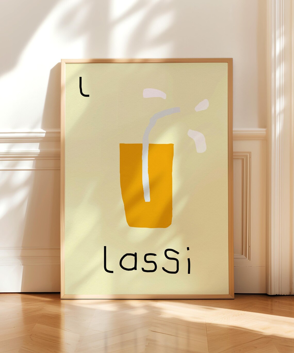 Lassi Print Letter L Poster Art Print for Kids Room Playroom Nursery ...