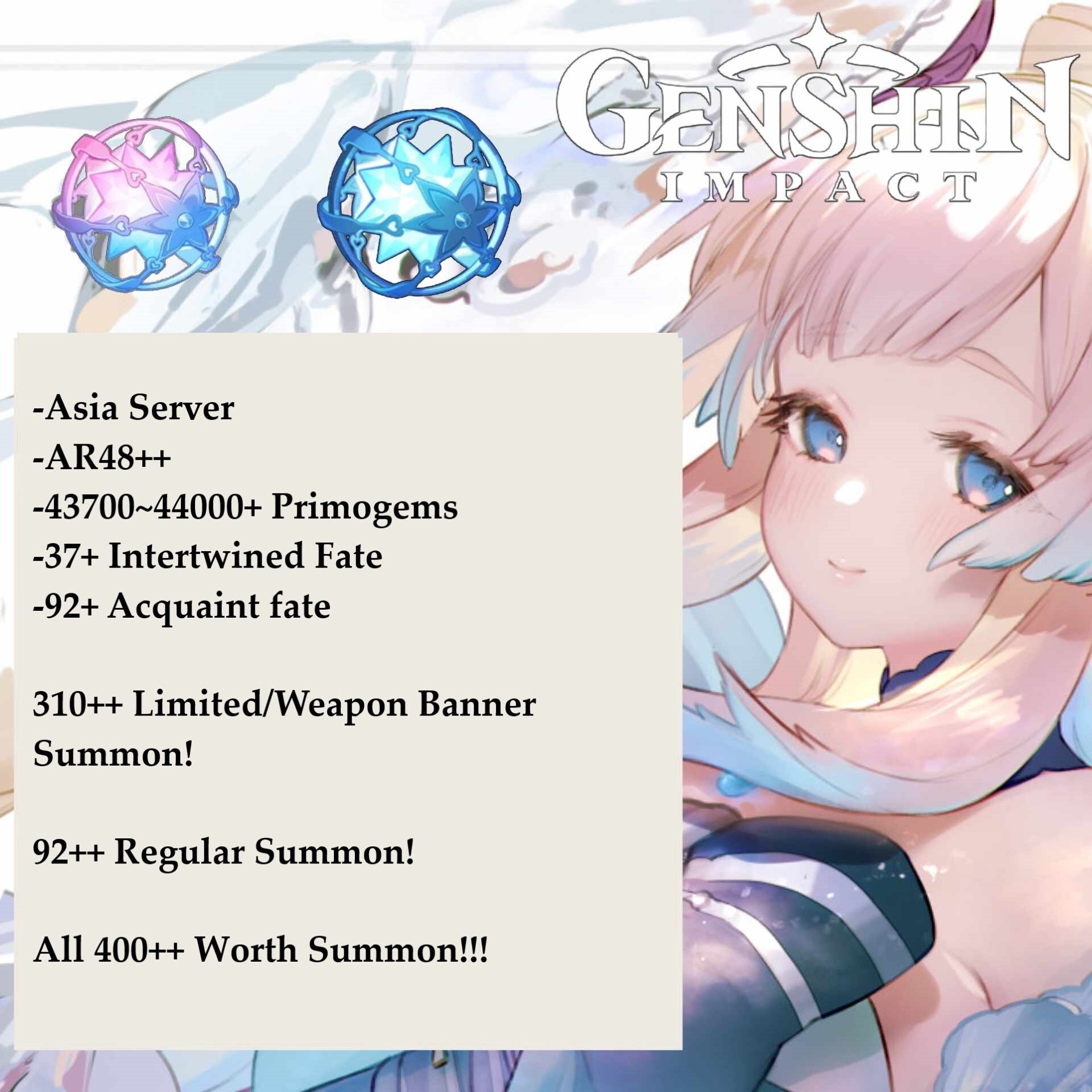 ASIA AR10] AYAKA + MISTSPLITTER REFORGED + 58 WISHES