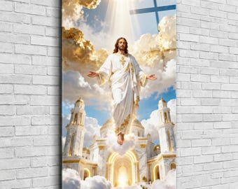 Cuadro de Vidrio Templado, Decoración de Pared Moderna, Arte Impreso UV Alto Brillo, Imagen Flotante Sin Marco, Decoración Salón Lujo