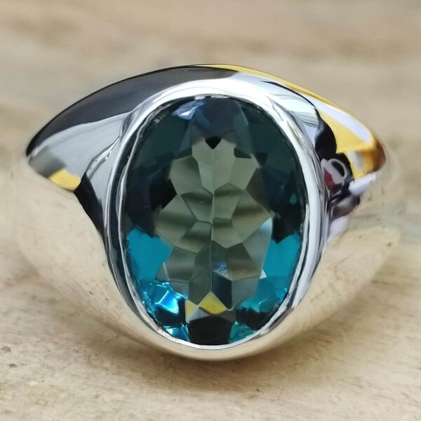 Natural Alexandrite 6.50 carat ring,  925 Sterling Silver, Handmade ring For Men And Women, Christmas Gift.