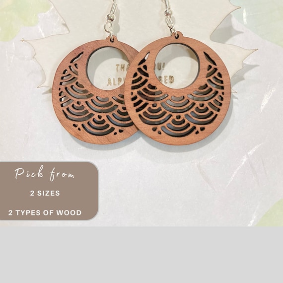 Wooden Earrings Her or His Gift Ogi Style 2 Etsy Canada