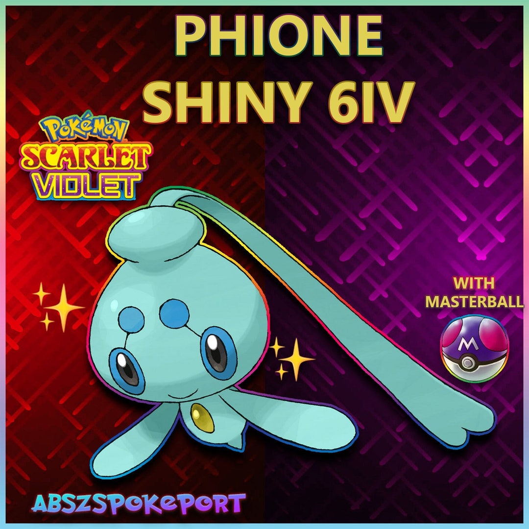 Phione/ Shiny 6IV/ Pokemon Scarlet and Violet/ Competitive Battle and