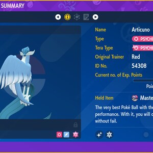 Démétéros shiny niveau 100 6IV @ Masterball sur Pokémon Épée ou Pokemon