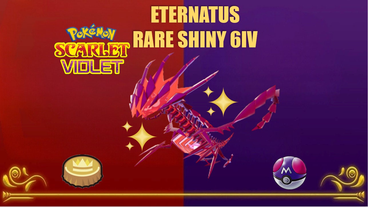 Shiny 6IV Eternatus + Shiny Zacian + Shiny Zamazenta + Shiny Gigantamax  GMAX Charizard + Shiny Blue Mew Bundle for Pokemon Sword, Shield, Scarlet,  and Violet - elymbmx