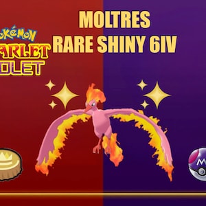 Shiny/non-shiny Galarian Moltres 6IV Pokémon Scarlet/violet 100
