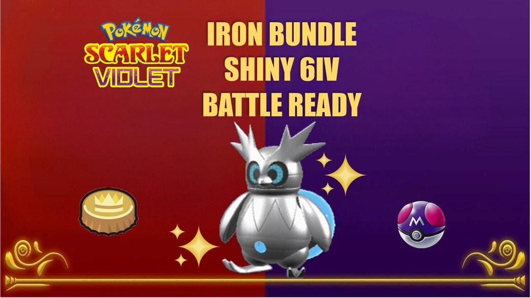 Pokémon Scarlet and Violet/ Iron Bundle Shiny 6IV / Level Etsy