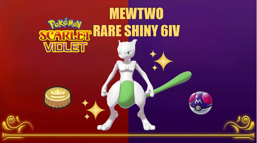 Pokémon Écarlate/Violet : Mewtwo 6IV Niveau 100 + Master Ball - Nintendo Switch - Neuf