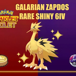 Pokémon Sword And Shield 6IV/100 Shiny Galar Moltres,Galar  zapados,GalarArticuno