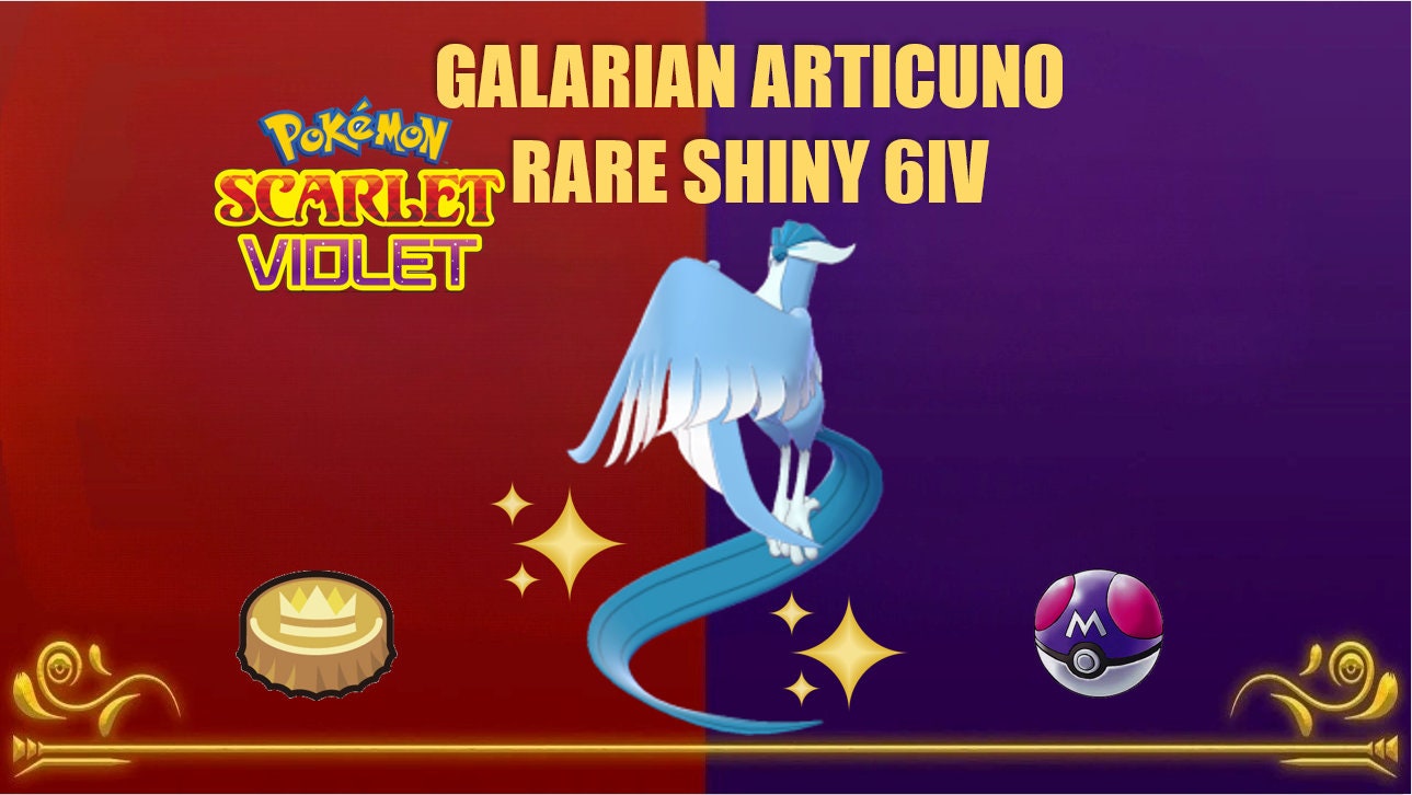 Pokemon Scarlet and Violet Shiny Galarian Articuno 6IV-EV Trained