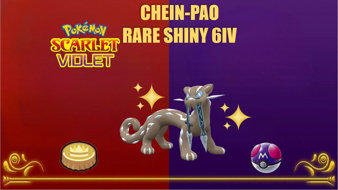 Pokémon Scarlet and Violet/ Rare Shiny Chienpao/ 6IV / Level 100