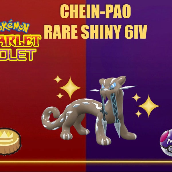 Pokémon Scarlet and Violet/ Rare Shiny Chien-Pao/ 6IV / Level 100/Masterball/