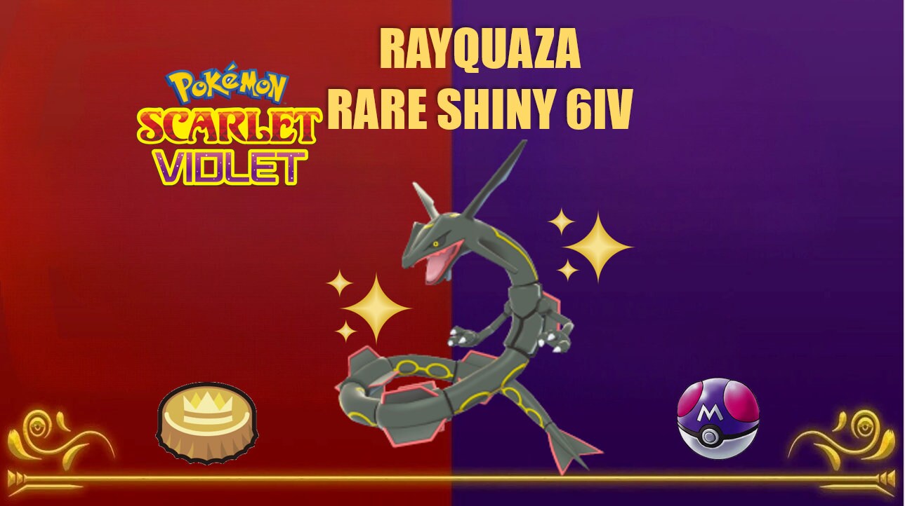 SHINY RAYQUAZA 6IV RARE Exclusive Pokemon Scarlet & Violet -  Israel
