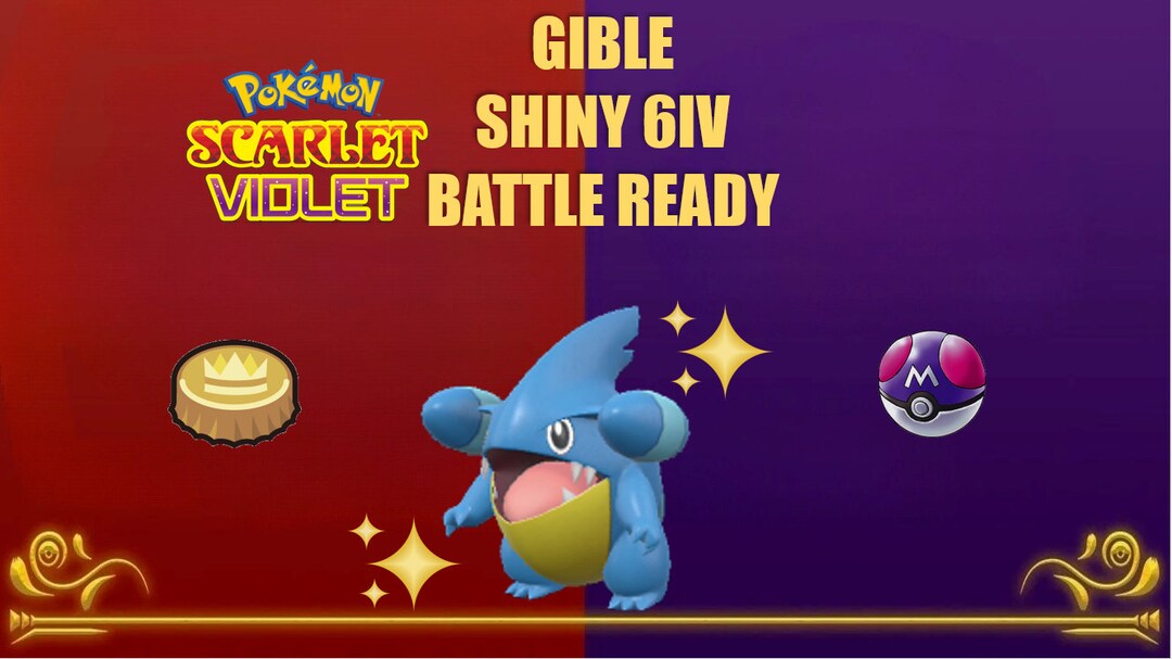 Pokémon Scarlet and Violet/gible/ Shiny 6IV / Level Etsy