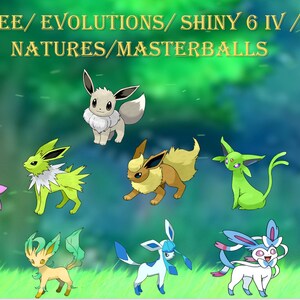 Pokemon Scarlet/Violet ✨SHINY All 9 Eevee Evolution Low Level