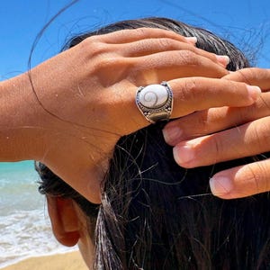 Boho Shiva Shell Cast Ring | Genuine .925 Sterling Silver Seashell Jewelry