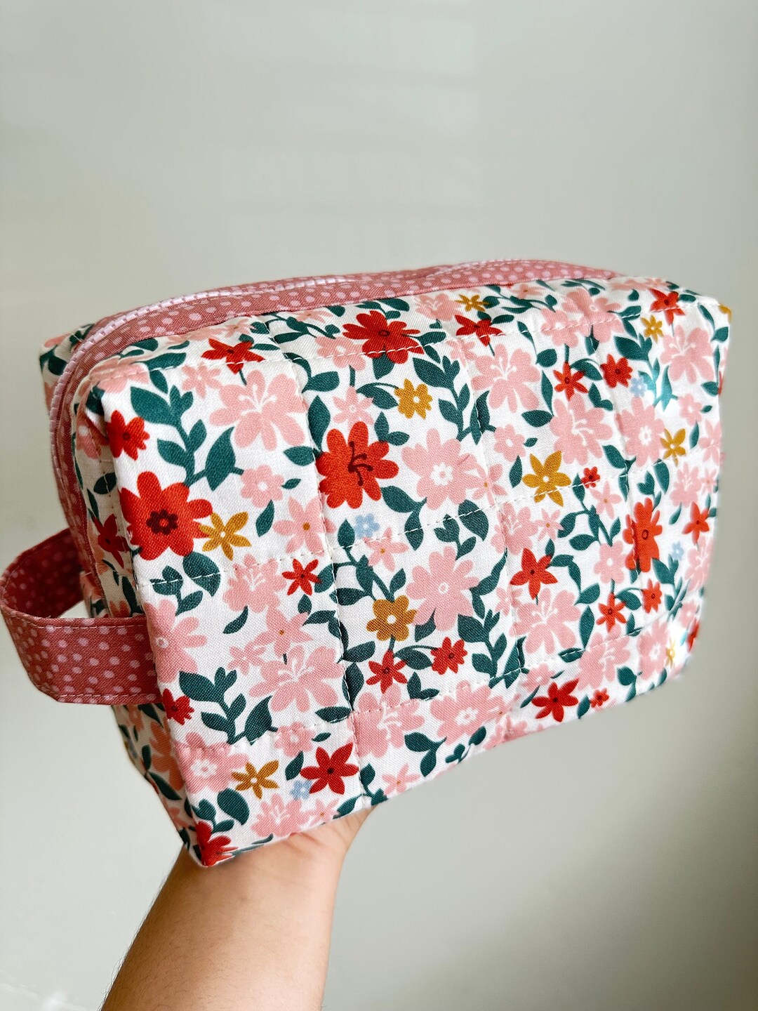 Quilted Holland Pouch large // Quilted Pouch // Toiletry Bag Etsy