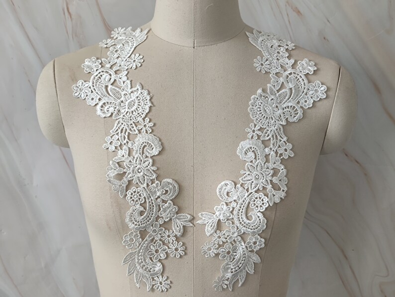Beautiful Bridal Veil Lace Appliques White Ivory Lace Etsy