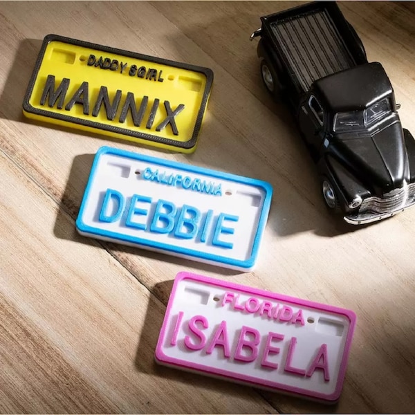 Mini License Plate Etsy