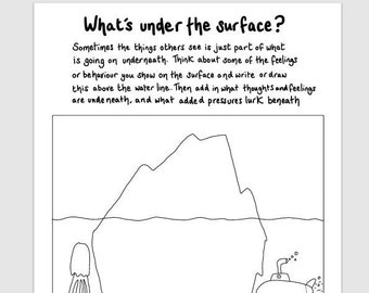 Iceberg download emotional literacy worksheet download