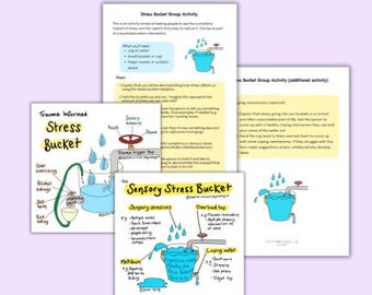 Stress bucket Group Activity and 2x free bonus images
