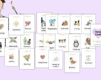 Illustrated Values Cards.